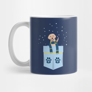 Labrador Retriever in Winter Paw Pocket Mug